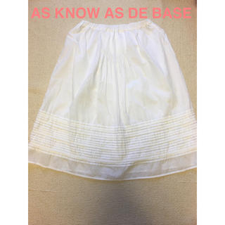 アズノゥアズドゥバズ(as know as de base)のas know as de base レースコットンスカート(ひざ丈スカート)