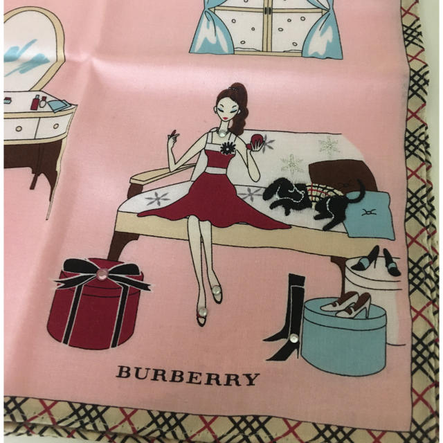 BURBERRY(バーバリー)の☆エピベル様専用　バーバリーハンカチ　女の子　☆新品　レア レディースのファッション小物(ハンカチ)の商品写真