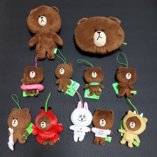 LINE FRIENDS ブラウンぬいぐるみ アニマル着ぐるみマスコット(キャラクターグッズ)