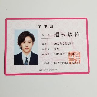 道枝駿佑 学生証(アイドルグッズ)