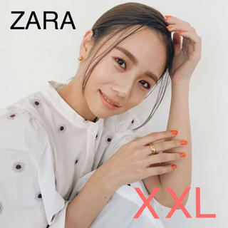 ザラ(ZARA)の大人気　ラスト1 Zara 刺繍入りミディワンピース(ロングワンピース/マキシワンピース)