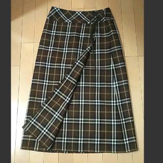 バーバリー(BURBERRY)の♥バーバリーチェック　タイト　ロング　巻き　ラップ　スカート　パンツ　ワンピース(ロングスカート)