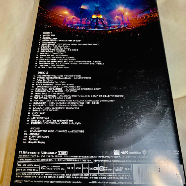 EXILE TRIBE(エグザイル トライブ)のEXILE　TRIBE　PERFECT　YEAR　LIVE　TOUR　TOWER エンタメ/ホビーのDVD/ブルーレイ(ミュージック)の商品写真