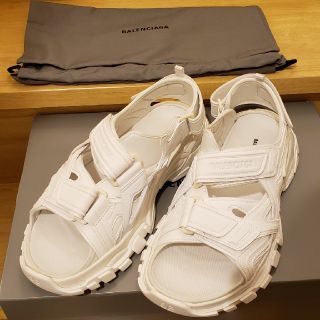 国内正規BALENCIAGA　トラックサンダル白　美中古　42