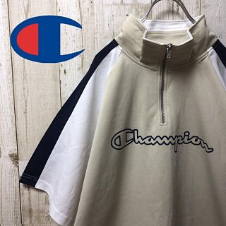 チャンピオン(Champion)のChampion チャンピオン ハーフジップ 半袖シャツ ゆるだぼ XXL(Tシャツ/カットソー(半袖/袖なし))