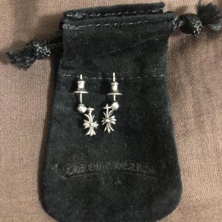 クロムハーツ(Chrome Hearts)のクロムハーツ　タイニーE クロス　ドロップピアス(ピアス(両耳用))