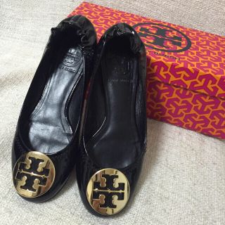 トリーバーチ(Tory Burch)の【値下げ】トリーバーチ♡エナメルフラット(ハイヒール/パンプス)