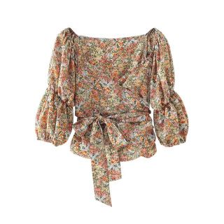 ザラ(ZARA)の1685＊S/S 袖ボリューム 花柄 ブラウス(シャツ/ブラウス(長袖/七分))