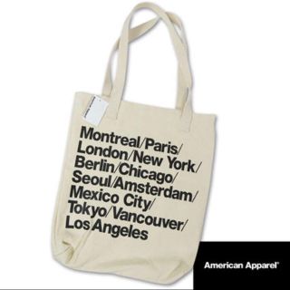 アメリカンアパレル(American Apparel)のアメリカンアパレル アメアパ トートバッグ(白)(トートバッグ)