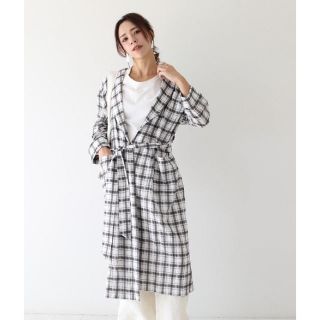 トゥデイフル(TODAYFUL)のTodayful Check Rough Gown(ガウンコート)