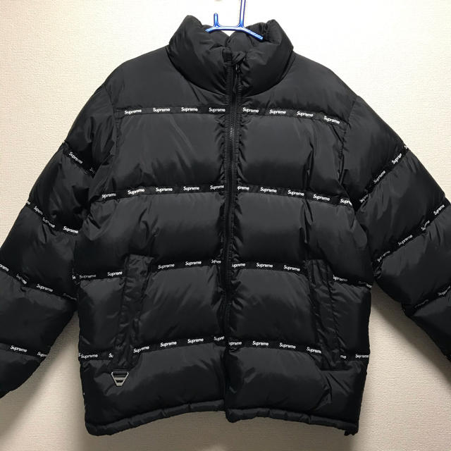 Supreme 16aw Logo Tape Puffy Jacket - ダウンジャケット