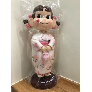 フジヤ(不二家)の不二家☆ペコちゃん人形　首ふり着物人形　白(キャラクターグッズ)