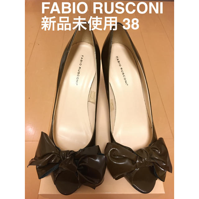 【新品未使用】FABIO RUSCONI オープントゥパンプスハイヒール/パンプス