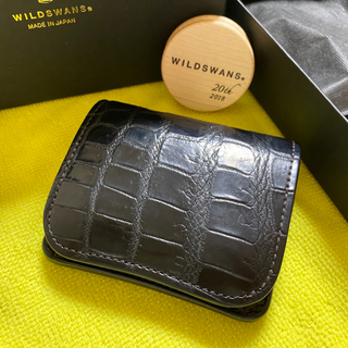 WILDSWANS PALM クロコ BLK  週末セール(折り財布)