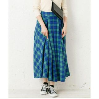 サニーレーベル(Sonny Label)のマドラスチェックスカート *定価：8,964円 *色：BLUE(ロングスカート)