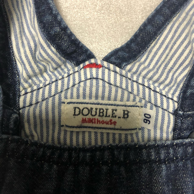 DOUBLE.B(ダブルビー)のオーバーオール　デニム  キッズ/ベビー/マタニティのキッズ服男の子用(90cm~)(パンツ/スパッツ)の商品写真