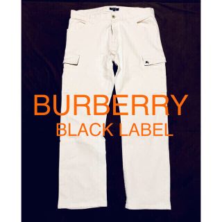 バーバリーブラックレーベル(BURBERRY BLACK LABEL)の【美品】バーバリー ブラックレーベル ホワイトカーゴデニム(デニム/ジーンズ)