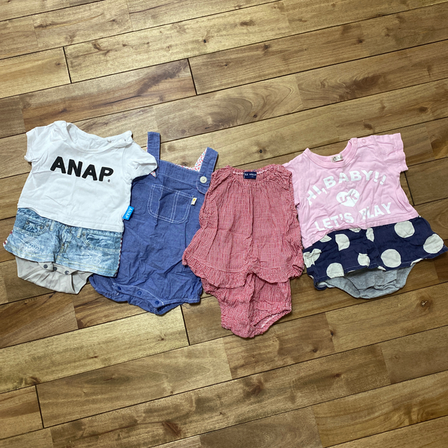 ANAP(アナップ)のANAP 可愛い70サイズのワンピース4枚set　girl🎀 キッズ/ベビー/マタニティのベビー服(~85cm)(ワンピース)の商品写真