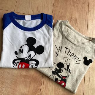 ユニクロ(UNIQLO)の半袖Tシャツ 110 2枚セット ミッキー(Tシャツ/カットソー)