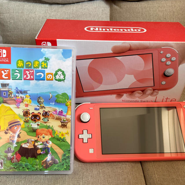 ニンテンドースイッチライト　コーラル　あつまれどうぶつの森