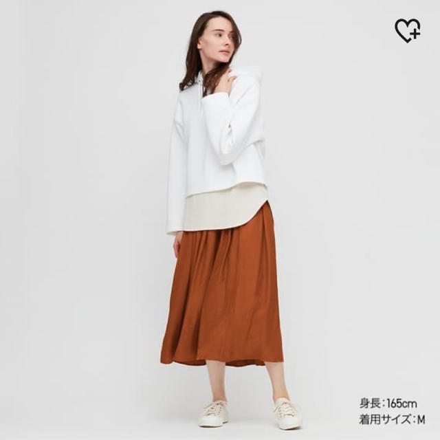 UNIQLO(ユニクロ)のユニクロ　ドレープギャザースカート レディースのスカート(ロングスカート)の商品写真