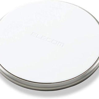 エレコム(ELECOM)のQi規格 ワイヤレス充電器 最大出力10W スマホ 高速充電 薄型 シルバー(バッテリー/充電器)