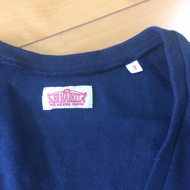 HOLLYWOOD RANCH MARKET(ハリウッドランチマーケット)のハリウッドランチマーケット　Tシャツ　レディース　ネイビー　Mサイズ レディースのトップス(Tシャツ(半袖/袖なし))の商品写真