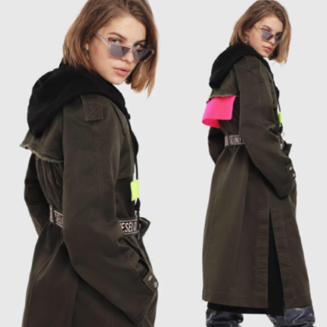 diesel フード付きトレンチコート | フリマアプリ ラクマ