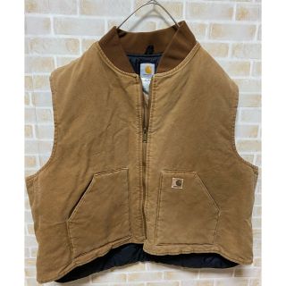 カーハート(carhartt)のカーハート   ベスト　ダック　おしゃれ　春　ベージュ　茶色(ベスト)