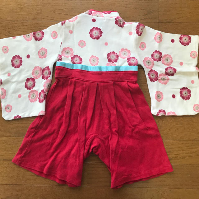 最終値下げ　袴ロンパース　90 おまけ付き キッズ/ベビー/マタニティのキッズ服女の子用(90cm~)(その他)の商品写真