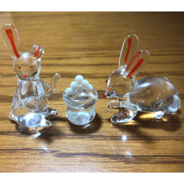 えり様専用ページ うさぎのお月見 ガラス細工の通販 by momo's shop