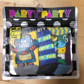 パーティーパーティー(PARTYPARTY)の靴下3足セット☆未開封☆10-12cm(靴下/タイツ)