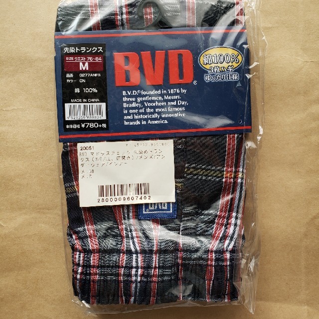 BVD(ビーブイディー)のBVD トランクス　Msize メンズのアンダーウェア(トランクス)の商品写真