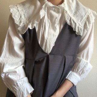 メルロー(merlot)の【ピアノちゃん。様専用】メルロー　白　襟　ブラウス(シャツ/ブラウス(長袖/七分))