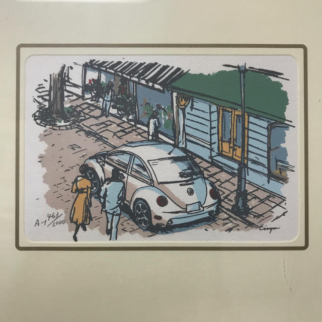 絵画・限定　ニュービートル　VOLKSWAGEN