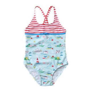 新品 キッズ 女の子 水着 ボーダー 6歳 7歳 130㎝ ワンピース(水着)