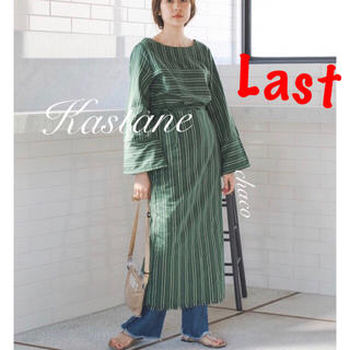 カスタネ(Kastane)のラスト⚠️新品タグ¥8532【Kastane】切り替えストライプロングワンピース(ロングワンピース/マキシワンピース)