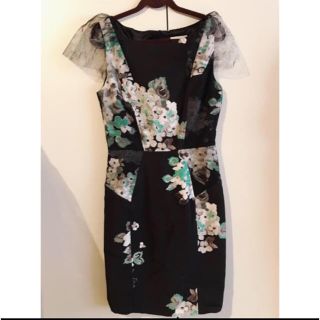 ミリー(Milly)のmilly Dress 花柄　シフォン袖(ひざ丈ワンピース)