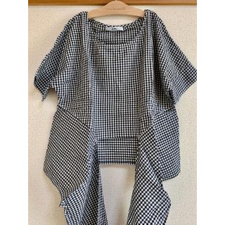 グレイル(GRL)の美品✩GRL ギンガムチェック ウエストリボン トップス(シャツ/ブラウス(半袖/袖なし))