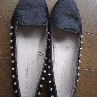 ザラ(ZARA)のzara　 ハラコ　フラットシューズ　36(ハイヒール/パンプス)