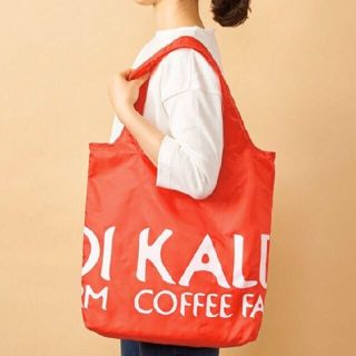 カルディ(KALDI)のKALDI カルディ オリジナル エコバッグ レッド　カルディ　バッグ(エコバッグ)