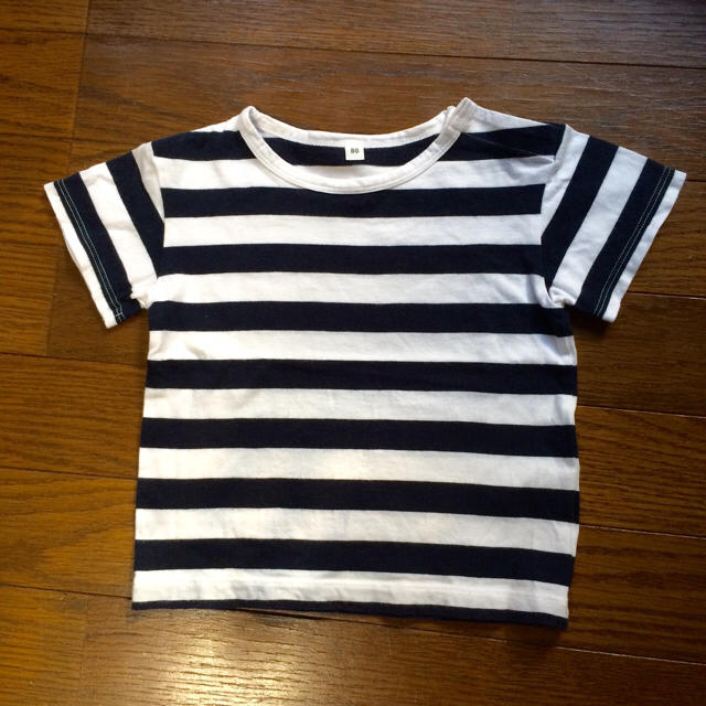 MUJI (無印良品)(ムジルシリョウヒン)のボーダーTシャツ 80 キッズ/ベビー/マタニティのベビー服(~85cm)(Ｔシャツ)の商品写真