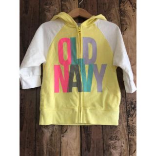 オールドネイビー(Old Navy)の美品 オールドネイビー マルチカラー ロゴ ジップアップパーカー 4T 100 (Tシャツ/カットソー)