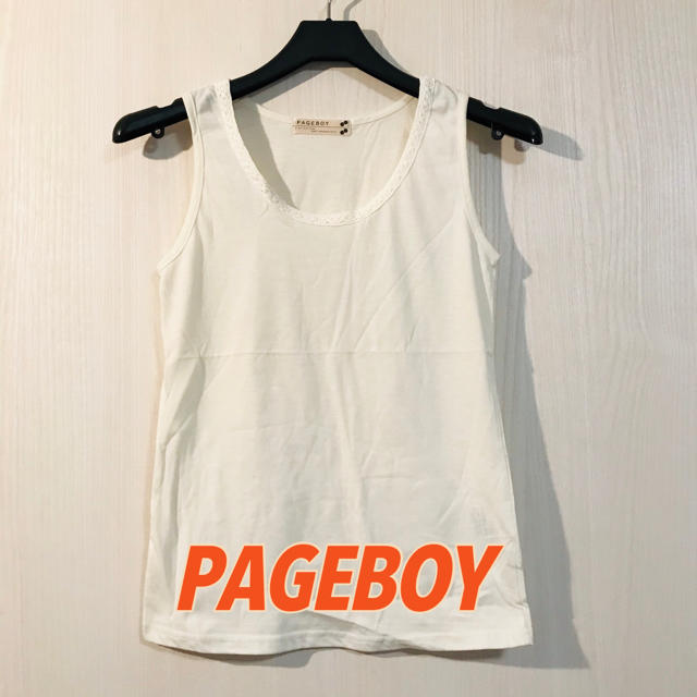 PAGEBOY(ページボーイ)の【PAGE BOY ページ ボーイ】タンクトップ オフホワイト アイボリー レディースのトップス(タンクトップ)の商品写真