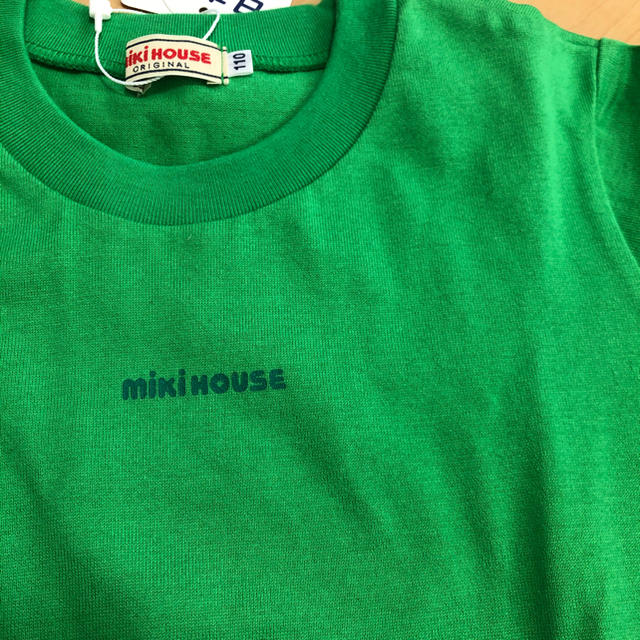 mikihouse(ミキハウス)のミキハウス  新品未使用　ロゴtシャツ  110 グリーン キッズ/ベビー/マタニティのキッズ服男の子用(90cm~)(Tシャツ/カットソー)の商品写真