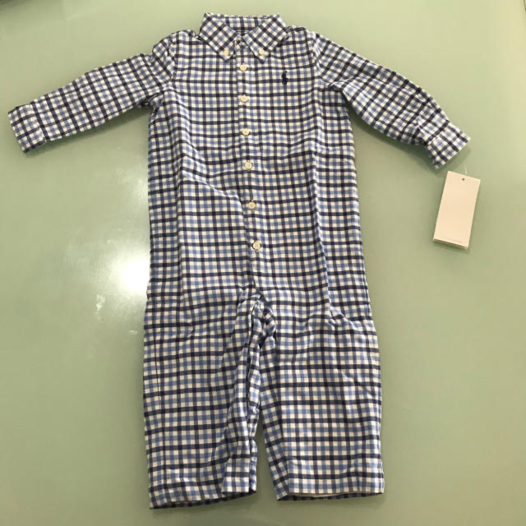 POLO RALPH LAUREN(ポロラルフローレン)の値下げ中！新品！ラルフローレンベビー シャツロンパース2枚 サイズ80 キッズ/ベビー/マタニティのベビー服(~85cm)(ロンパース)の商品写真