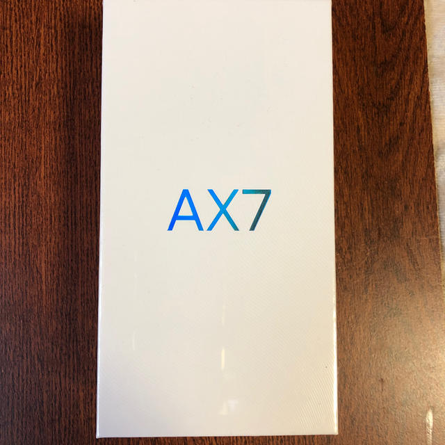 新品未使用　未開封　OPPO AX7 ブルー