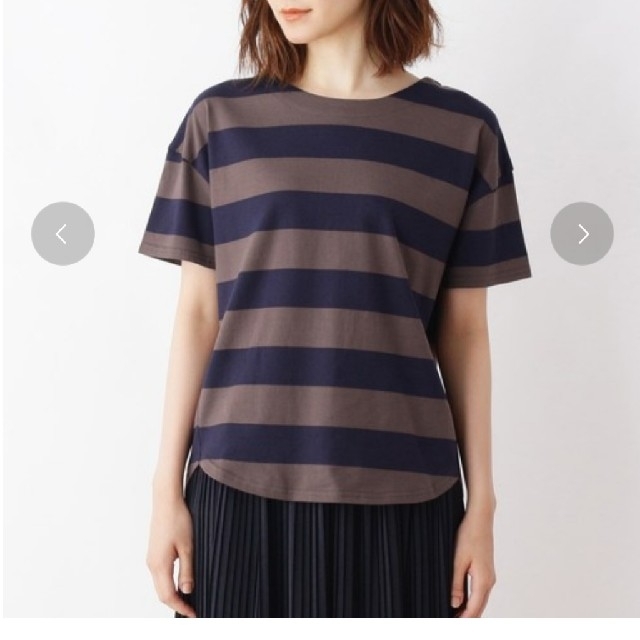 HusHush(ハッシュアッシュ)のHusHush ハッシュアッシュ　ボーダーTシャツ　Mサイズ レディースのトップス(Tシャツ(半袖/袖なし))の商品写真