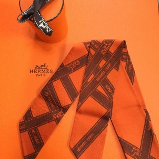 エルメス(Hermes)のエルメス ツイリー ボルデュック柄   リボン柄(バンダナ/スカーフ)