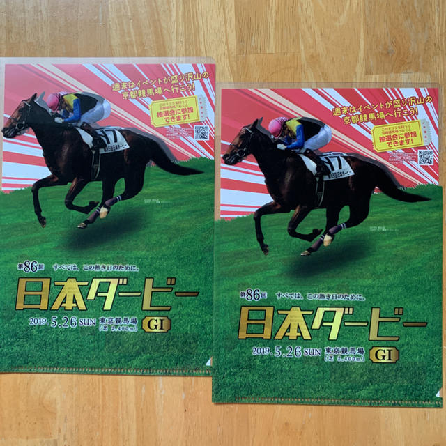 ※ 2019 京都競馬場 クリアファイル 2枚 エンタメ/ホビーのアニメグッズ(クリアファイル)の商品写真